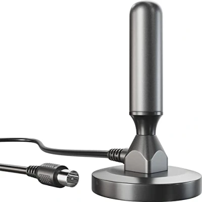 Afbeelding van KabelDirekt DVB T2 HD/DVB T antenne (geschikt voor uitstekende digitale ontvangst met stabiele magneetvoet en 3 m kabel alle T2/DVB ontvangsttoestellen massieve uitvoering)
