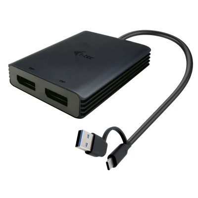 Afbeelding van i tec USB A/USB C Dual 4K/60 Hz DisplayPort Video Adapter