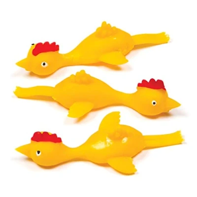 Afbeelding van Baker Ross AG639 rekbare vliegende kippen (5 stuks) Perfect voor kinderfeestzakjes of cadeau ideeën