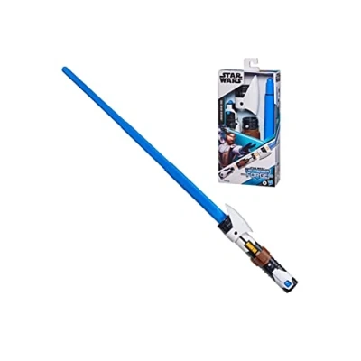 Afbeelding van Star Wars Lightsaber Forge Obi Wan Kenobi uitschuifbaar blauw lichtzwaard speelgoed, aanpasbaar rollenspelspeelgoed voor kinderen vanaf 4 jaar