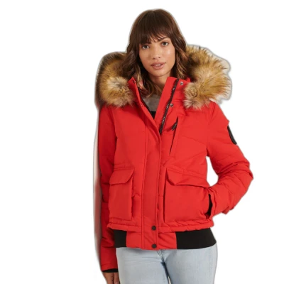 Afbeelding van Superdry Everest Winterjas, Dames, Maat: XS, High risk red