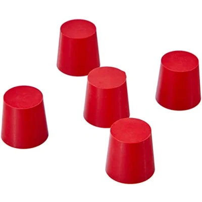 Afbeelding van neoLab 1 1020 rubberen stops, 32 mm x 26 mm, 30 hoog, rood (verpakking van 5)