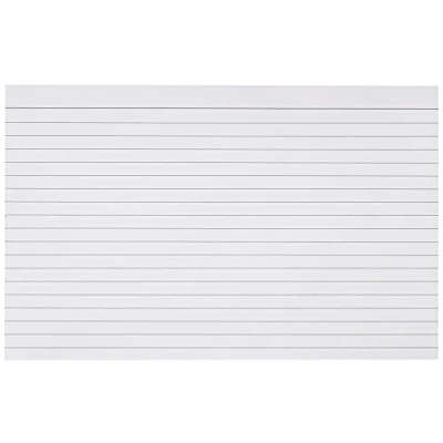 Afbeelding van Q Connect Platenkaart 203x127mm Gelinieerd Feint Wit (100 Pack)