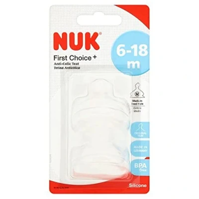 Afbeelding van NUK Wijde Hals speen x2 6 18 Maanden medium gat