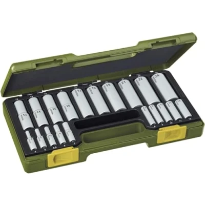 Afbeelding van Proxxon 23292 speciale doppenset met diepbed inzetstukken aandrijving 6,3 mm (1/4&quot;) + 12,5 (1/2 inch) 20 delig