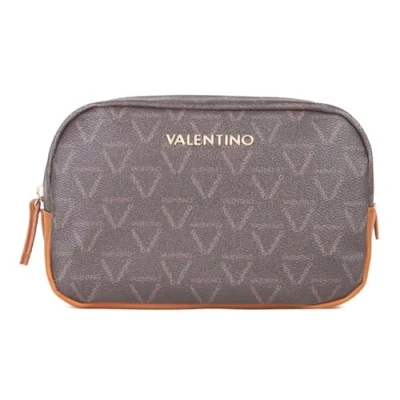 Afbeelding van VALENTINO Toilettas Lady Re Soft Cosmetic Case Moro / Cuoio Donkerbruin