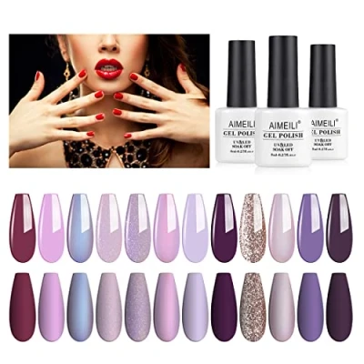 Afbeelding van AIMEILI Gel Nagellak Set Soak Off UV LED Polish Van 12 X 8 ml Gift Kit 19