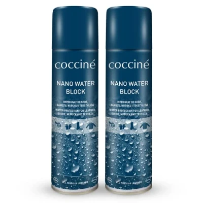 Afbeelding van Coccine Nano Water Block I Impregneerspray Spray Voor Leer, Textiel, Outdoor, Schoenbeschermer Waterdicht Makend Nubuck, Velours, Nerfleer Efficiënt en Doeltreffend 2 x 400 ml