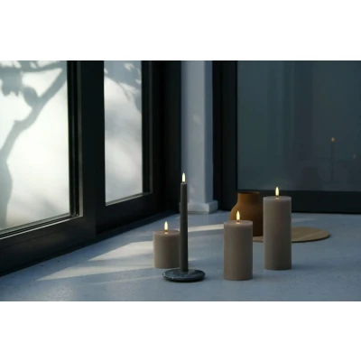 Afbeelding van Uyuni Led Rustieke Kaars Beige 7,8x20cm