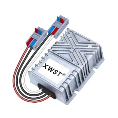 Afbeelding van XWST DC Converter 12V naar 48V spanningsomvormer 8A 384W met snelkoppeling kabelverbinder, Step Up Transformator 10 23V brede ingang
