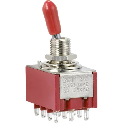 Afbeelding van TRU COMPONENTS TC 9354012 Wipschakelaar 250 V/AC 3 A 4x aan/aan Continu 1 stuk(s)