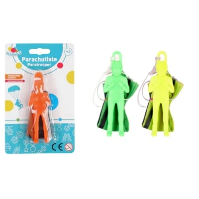 Afbeelding van FLYPOP&#039;S Parachutist om te gooien Kinderspeelgoed 032513 Diverse kleuren Plastic Kermis Cadeau Verjaardag 10 cm Vanaf 3 jaar