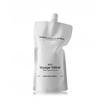 Afbeelding van Marie Stella Maris No.07 Voyage Vétiver handzeep navulling 500 ML Wit