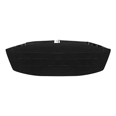 Afbeelding van Zwarte Fluwelen Cummerbund, Zwart, One Size