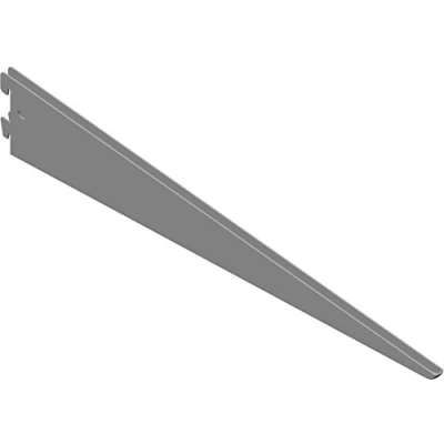 Afbeelding van DIY Element System U drager veiligheidsdrager ingebouwd met dubbele rij wandrail 470 mm, staal, wit aluminium, 2 stuks.