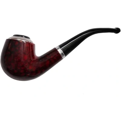 Afbeelding van VOLLEDIG FUNCTIONELE BRUIN ROKEN PIPE HOUTEN PIJP SHERLOCK HOLMES STIJL FANCY DRESS ACCESSOIRE VICTORIAN DETECTIEF. GEPOLIJDE HOUT BENT BILLIARD VOOR &amp; MURDER MYSTERY EVENEMENTEN