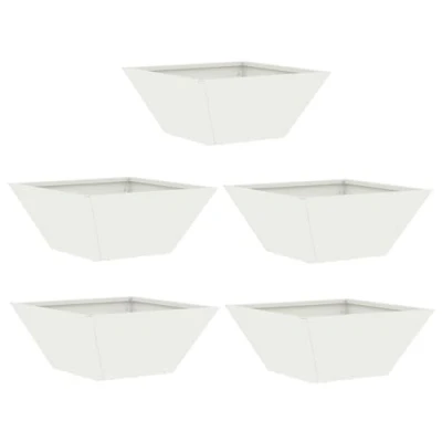 Afbeelding van vidaXL Plastic Planter Set Wit Kunststof 35 x 15 cm