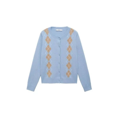 Afbeelding van Mango Vest, Dames, Maat: Large, Light blue