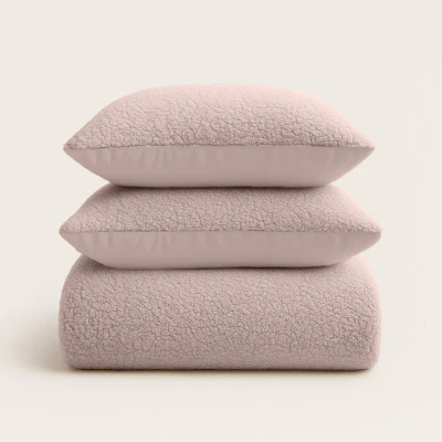Afbeelding van Tot 70% korting Dekbedovertrek set Teddy Blush Pink