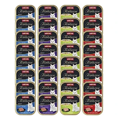 Afbeelding van 32x100g Mix Vlees/Vis (4 Smaken) animonda vom Feinsten Kattenvoer