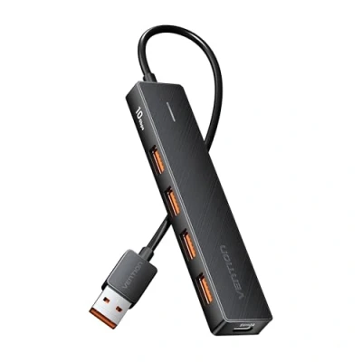 Afbeelding van VENTION USB 3.2 hub, 10 Gbit/s, 5 poorten, Ladron, Multi adapter, compatibel met MacBook Pro Air iMac, Surface Pro, XPS, PC, iPad, iPhone, Steam Deck, PS4, PS5