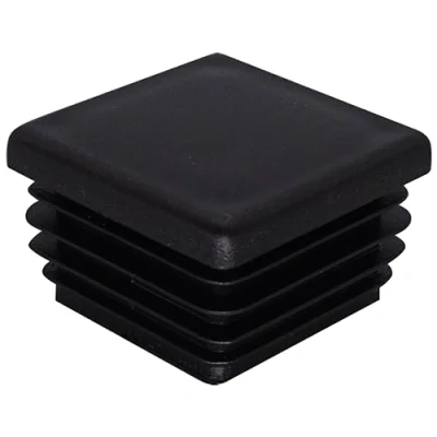 Afbeelding van SKIR&#039;CO (40 stuks) vierkante kunststof pluggen 35 x mm, matte buiseindkappen, buisinzetstukken, hekpaalpluggen, zwart RAL 9005