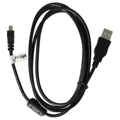 Afbeelding van vhbw USB kabel datakabel compatibel met Panasonic Lumix DMC XS3, F4, FS4, FS9, LZ40, SZ8, SZ10, TZ55, TZ56, TZ57