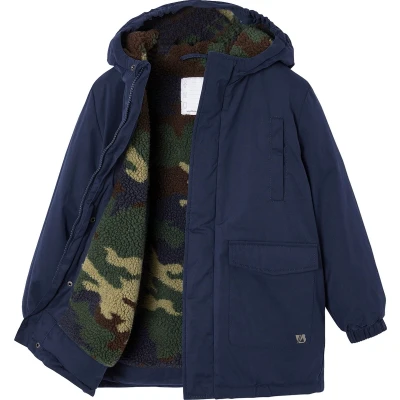Afbeelding van Vertbaudet Parka met capuchon voor jongens camouflage sherpavoering