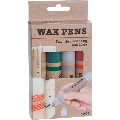 Afbeelding van Verhaak Waxstiften Junior 9 Cm Wit/geel/groen/rood 4 delig