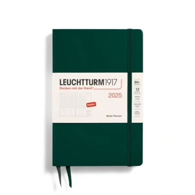 Afbeelding van LEUCHTTURM1917 371024 Weekplanner Paperback (B6+) 2025, Forest Green, Engels