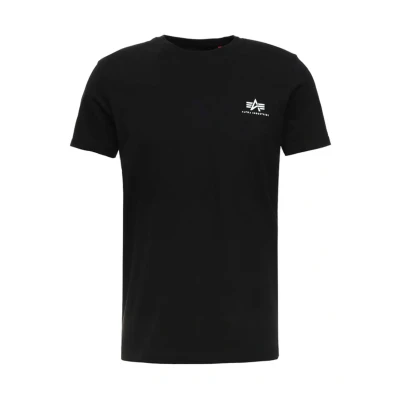 Afbeelding van Alpha Industries Small LOGO Tshirt basic, Heren, Maat: Small, Black