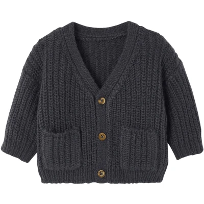 Afbeelding van Vertbaudet Babyvestje met V hals van grof gebreide stof
