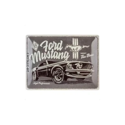Afbeelding van Nostalgic Art Metalen Retro Bord, Ford Mustang The Boss Geschenkidee voor fans van autoaccessoires, metaal, Vintage ontwerp, 30 x 40 cm