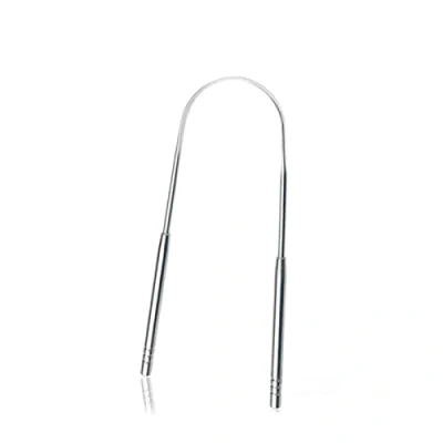Afbeelding van Tongue Scraper tongschraper, roestvrij staal, 1 stuk, U vorm, tongreiniging, hygiëne, verwijdert schimmel, tongborstel
