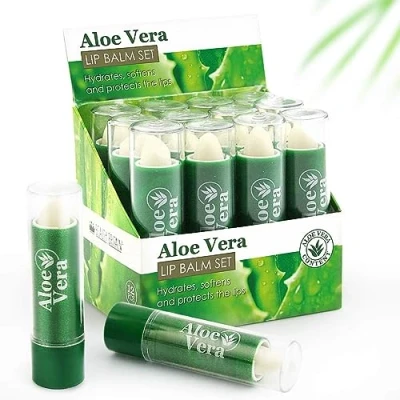 Afbeelding van Set van 72 x Lippenbalsems Aloë Vera Langdurige Hydraterende Lipverzorging Unisex Full Size Display Box