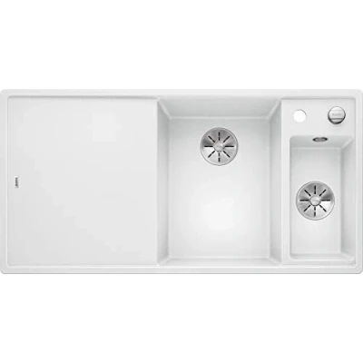 Afbeelding van Blanco Axia III 6 S 1.5 spoelbak met spoeltafel in wit snijplank essenhout 523466