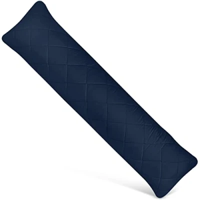 Afbeelding van Utopia Bedding Zijkussen, Lichaamskussen voor Borstvoeding en Zwangerschap, Zachte Polyestervezel (1, Marineblauw, 40x145 cm)