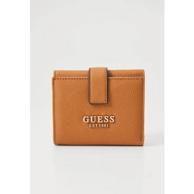 Afbeelding van GUESS Portemonnee Laurel II SLG Petite Trifold Wallet Cognac Lichtbruin