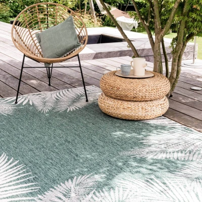 Afbeelding van Buiten vloerkleed Leaf Groen dubbelzijdig EVA Interior 280 x 380