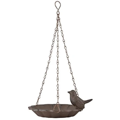 Afbeelding van Esschert Design Vogelbad/voederschaal Bruin Gietijzer D16 x H7,5 cm