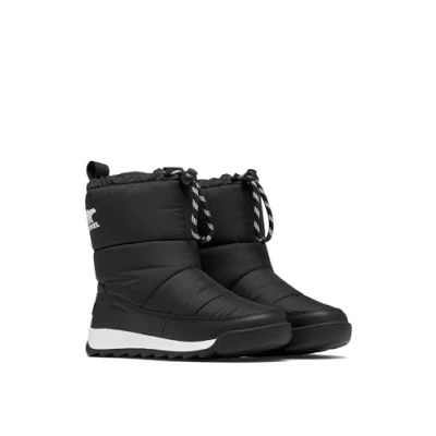 Afbeelding van Sorel Whitney 2 Plus gezwollen waterdichte mode laars, zwart/zeezout, 8 UK kind, Zwarte Zee Zout, Child