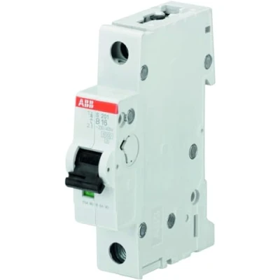 Afbeelding van Abb s201 installatieautomaat 1p b karakteristiek 2a iec en 60898 1 6 ka iec60947 2 10 module breedte 17 5mm 2cds251001r0025