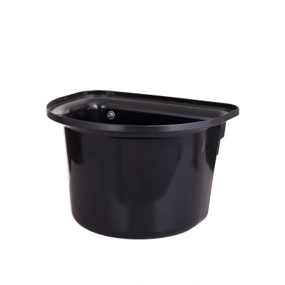 Afbeelding van Stubbs Voerbak plastic halfrond met beugels 15ltr. 15 l Zwart