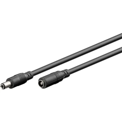 Afbeelding van DC verlengkabel 5,5 x 2,1mm max. 120W AWG20 zwart 5 meter
