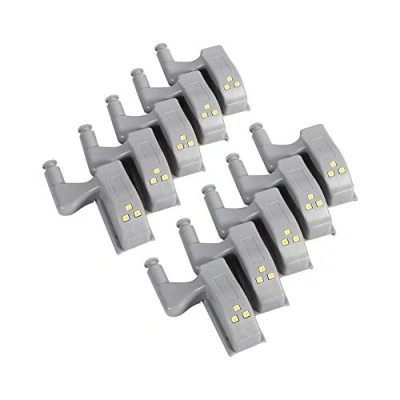Afbeelding van 10 stuks LED kastverlichting Universele kledingkast scharniersensorlicht Keukennachtlampje voor kastkledingkast (koel wit)