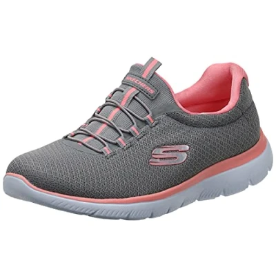 Afbeelding van Skechers Summits Sneaker dames,Gray Mesh Pink Trim,38.5 EU