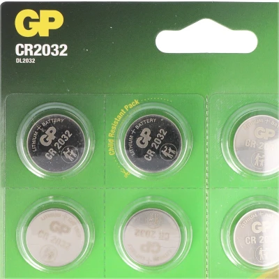 Afbeelding van CR2032 GP lithium knoopcel 3V 10 stuks