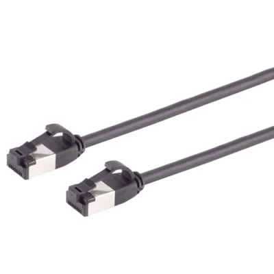 Afbeelding van 3 meter Cat 8.1 LAN kabel netwerkkabel (1 stuk) 8 ethernetkabel met RJ45 stekker slank en dun 40 Gbps overdrachtssnelheid zwart 3,0