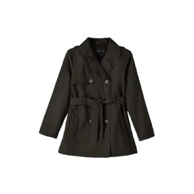 Afbeelding van Name it Kfmadelin NOOS Trenchcoat voor kinderen, Maat: 128, Black