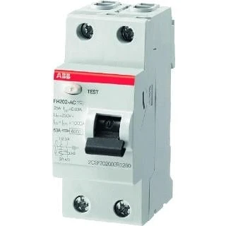 Afbeelding van Abb aardlekschakelaar 2p 63a foutstroom 30ma type a 2 modules geen hulpmodules mogelijk 2csf202102r1630